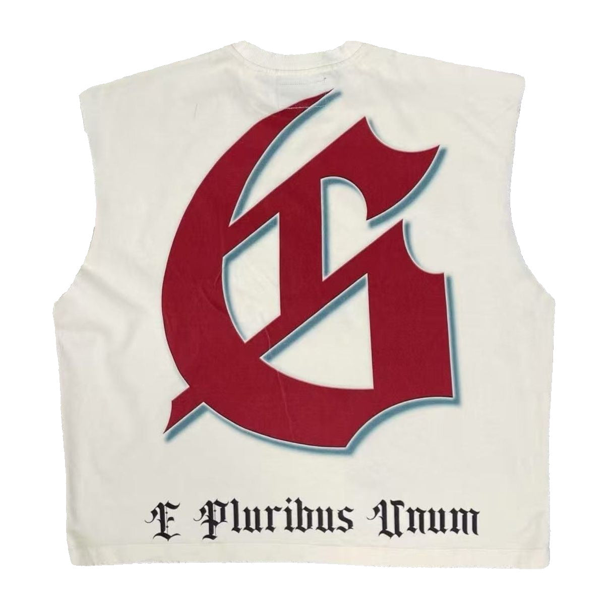 Godspeed Checkmate Sleeveless Bone Tee with bold crown art and stone detailing, limited to 444 numbered examples.