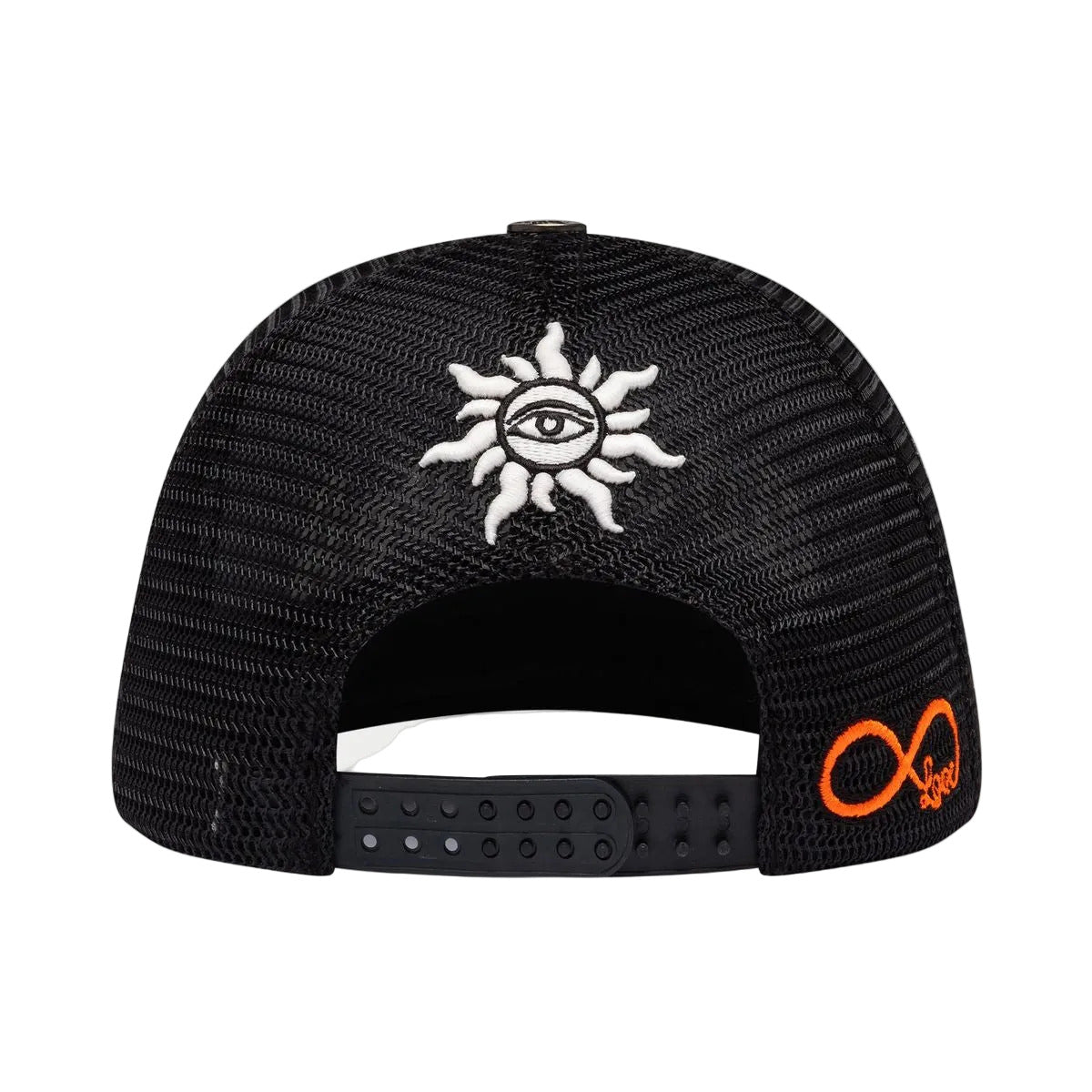 Godspeed GS Forever Trucker Hat in VVS featuring color-changing embroidery, packaged in a limited-edition box with a 3-piece pin set.