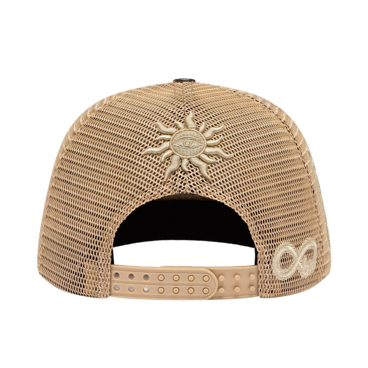 Godspeed GS Forever Trucker Hat in Bone with structured design and limited edition pin set