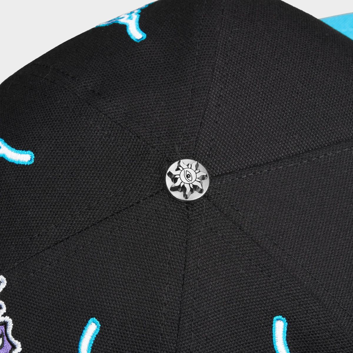 Godspeed '26 GSWC Voltage Snapback Hat in Black and Aqua from the official 2026 World Cup Collection.