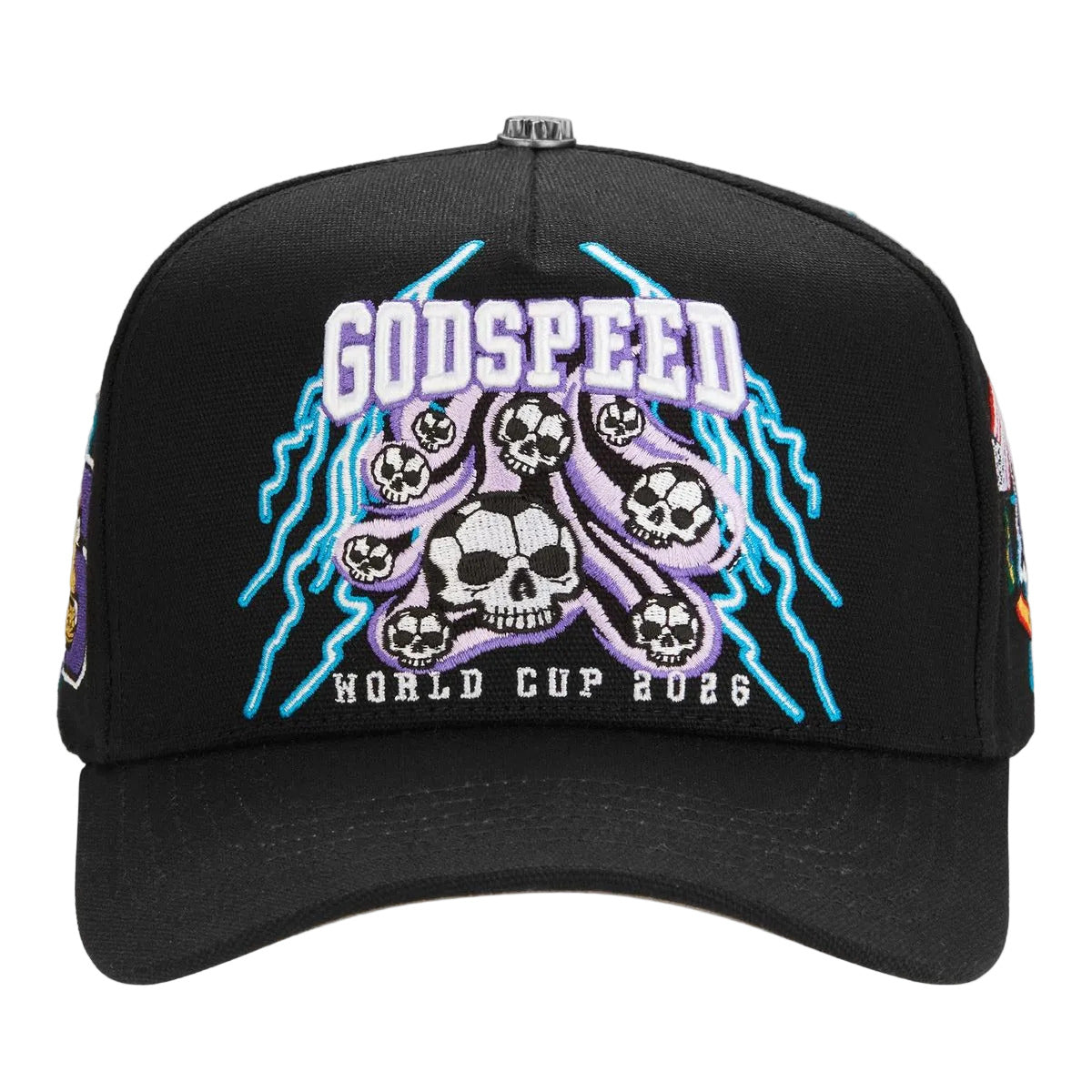Godspeed '26 GSWC Voltage Snapback Hat in Black from the official 2026 World Cup Collection.