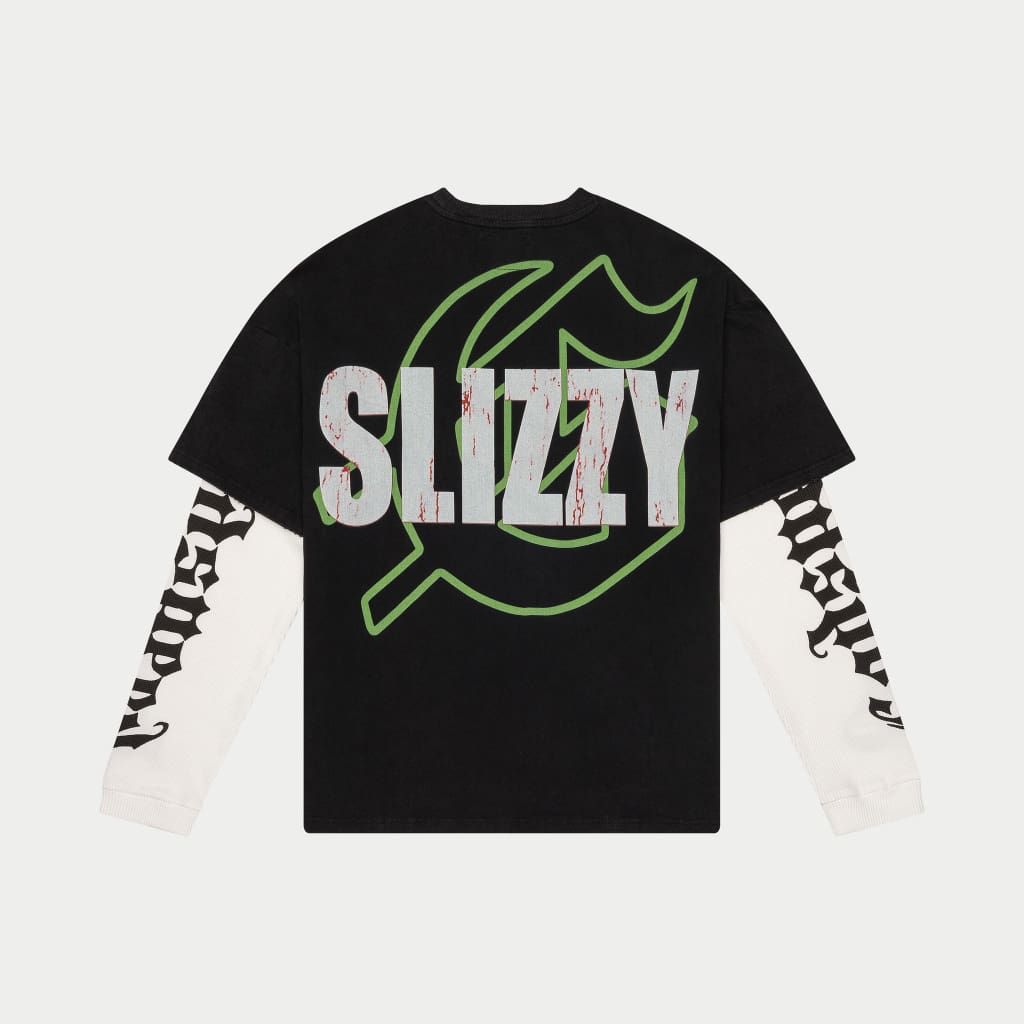 AGYAL Slizzy Ent collaboration t-shirt in 10oz mid-weight washed cotton, limited edition 555 units with numbered authenticity tag