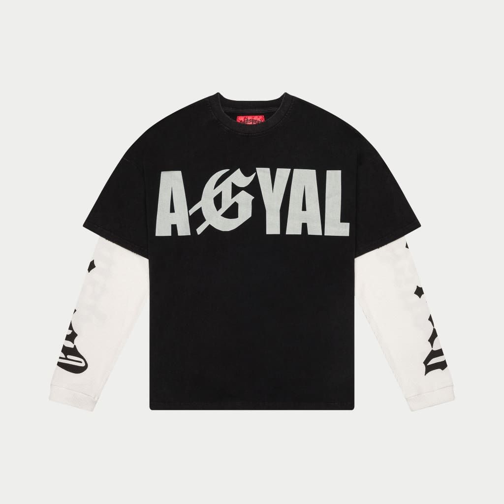AGYAL Slizzy Ent collaboration t-shirt in 10oz mid-weight washed cotton, limited edition 555 units with numbered authenticity tag