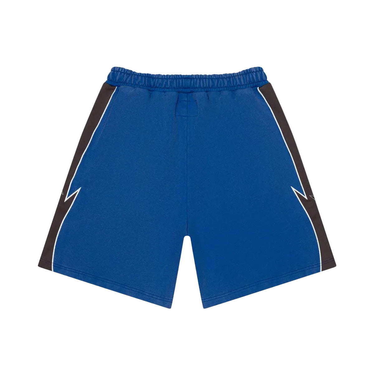 Godspeed Halftime shorts in blue and graphite with French terry fabric and durable nylon construction