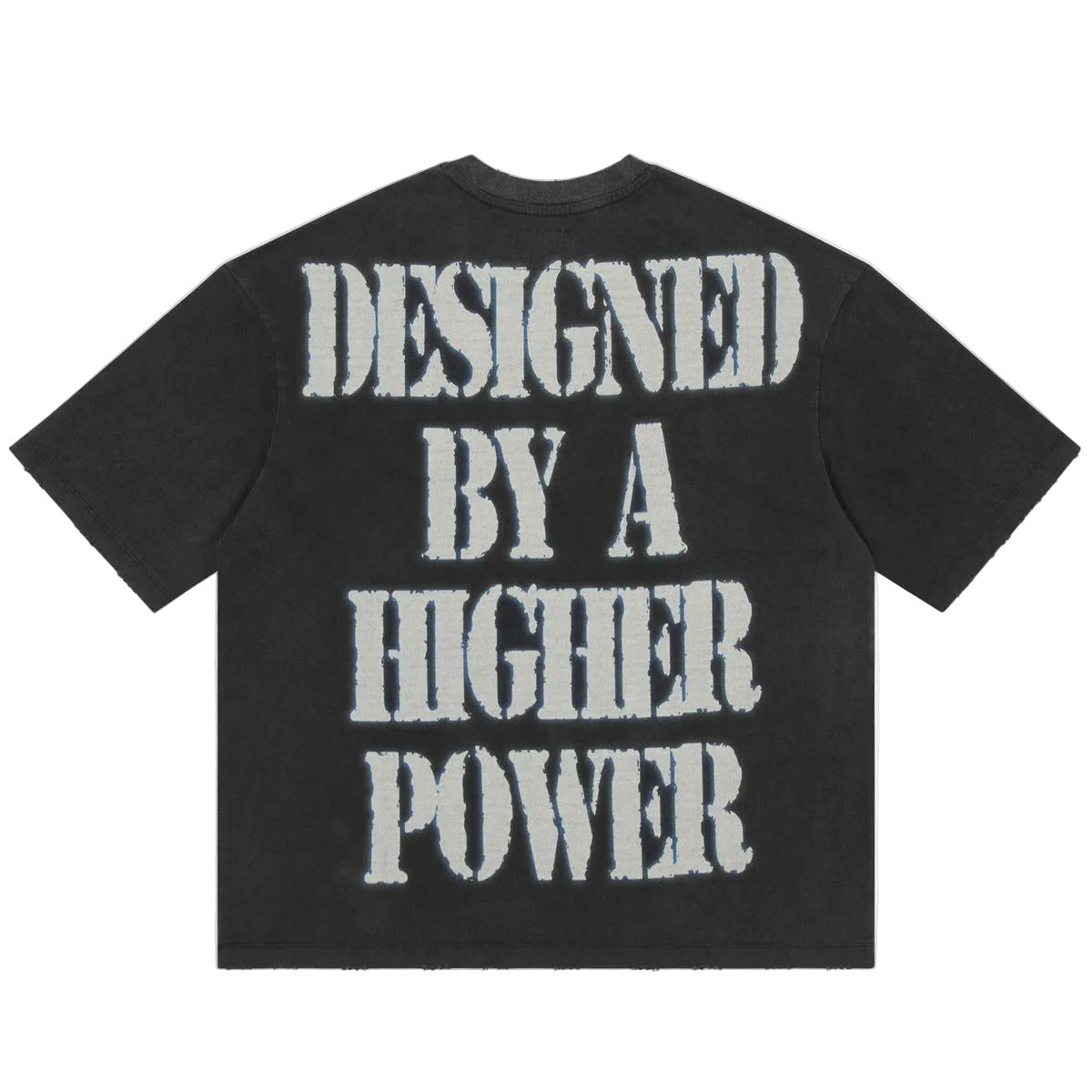 Godspeed Interstate Fate T-Shirt in black with bold graphic design and stone embellishments around the crown