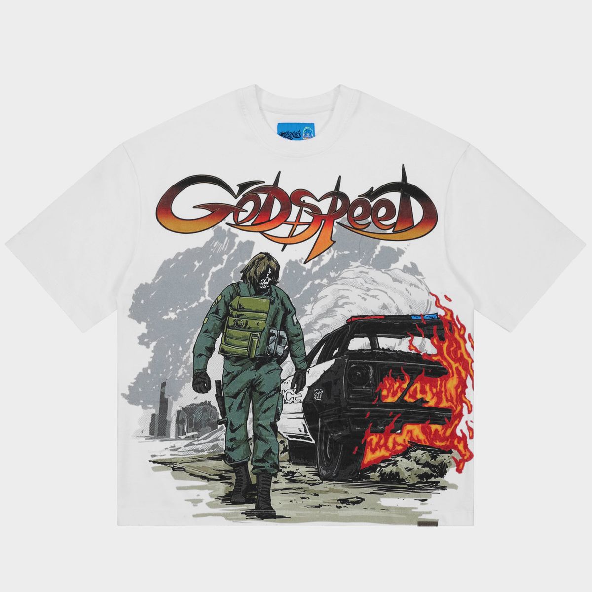 Godspeed NextGen T-shirt with bold graphic design and mid-weight washed fabric for modern streetwear style