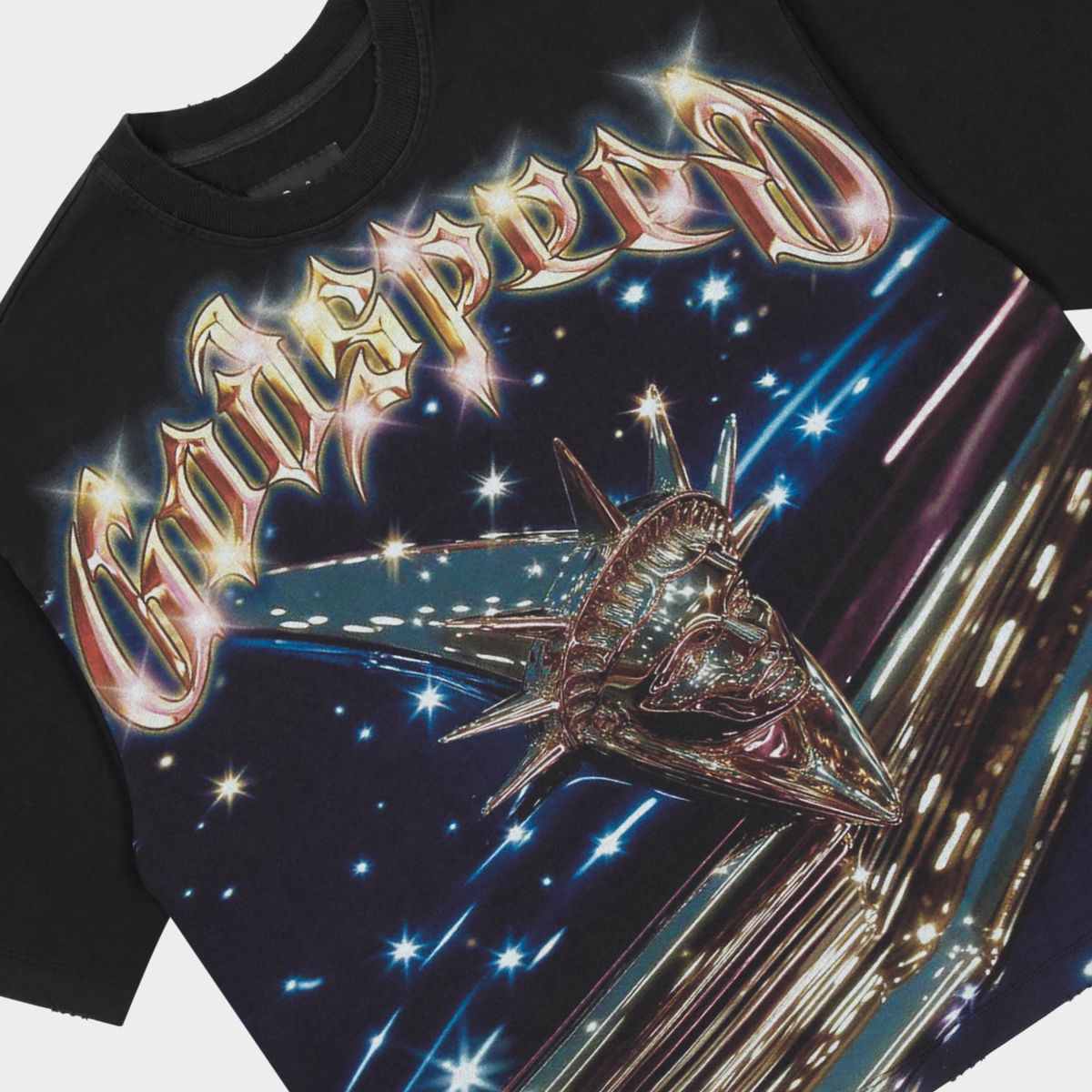 Godspeed GS Liberty Cruiser T-shirt in black with premium midweight cotton and modern streetwear design