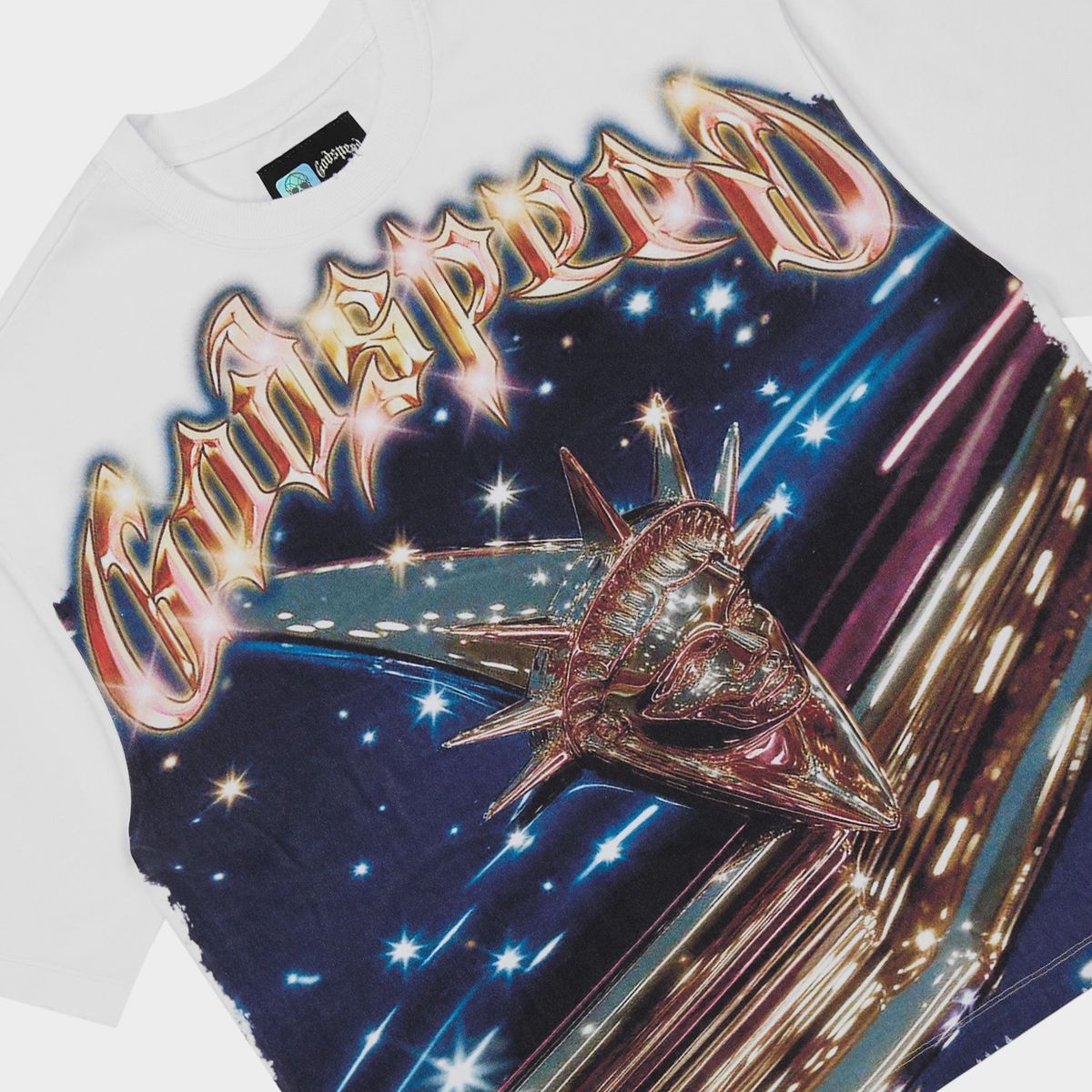 Godspeed Liberty Cruiser T-shirt in white with premium midweight cotton and limited-edition streetwear design