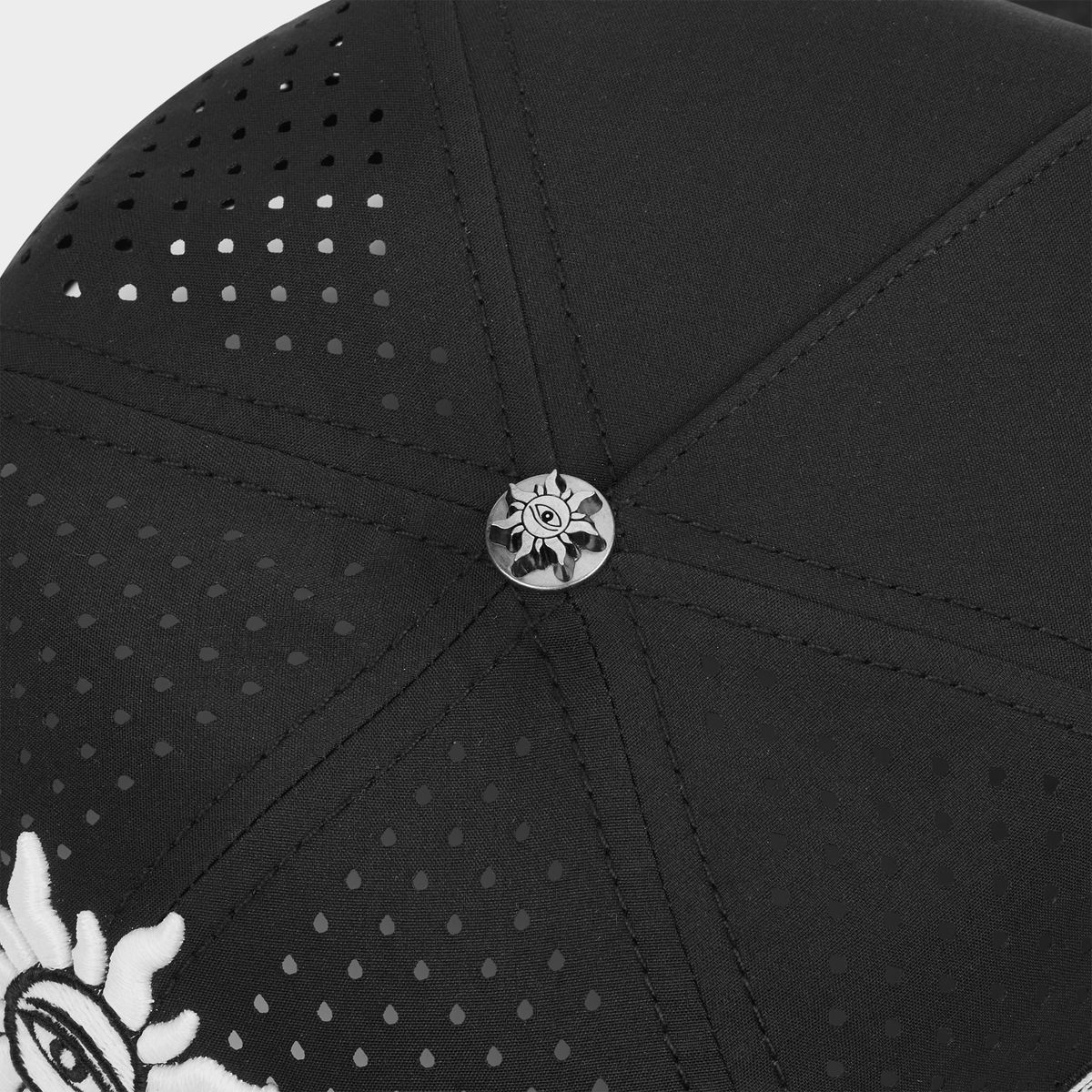 Godspeed OG Logo Water Resistant Hat in Stealth with hydrophobic crown panels, water-resistant and floatable construction, including a box and pin set.
