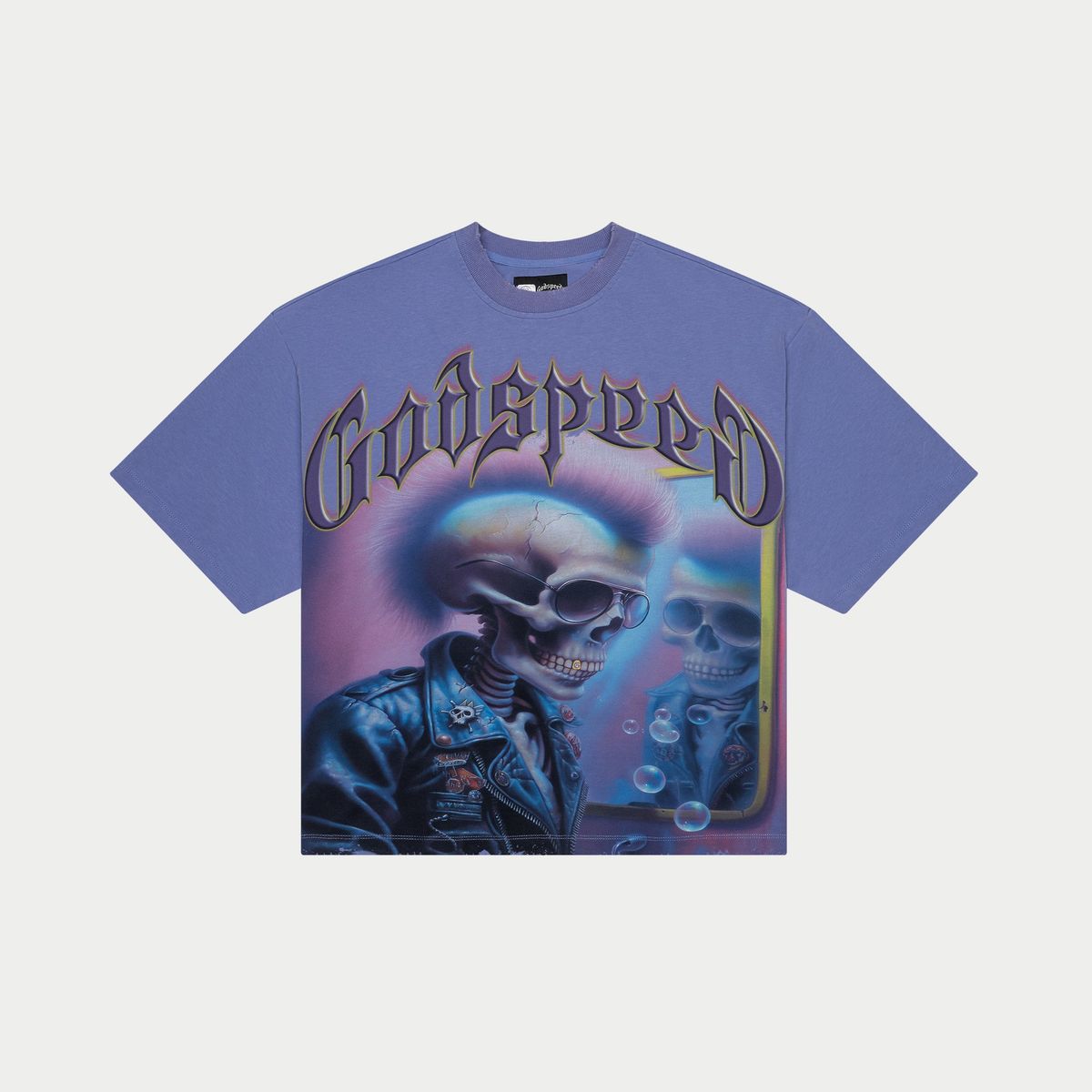  Sapphire Man In The Mirror T-shirt with digital art, oversized fit, and limited edition numbered tag