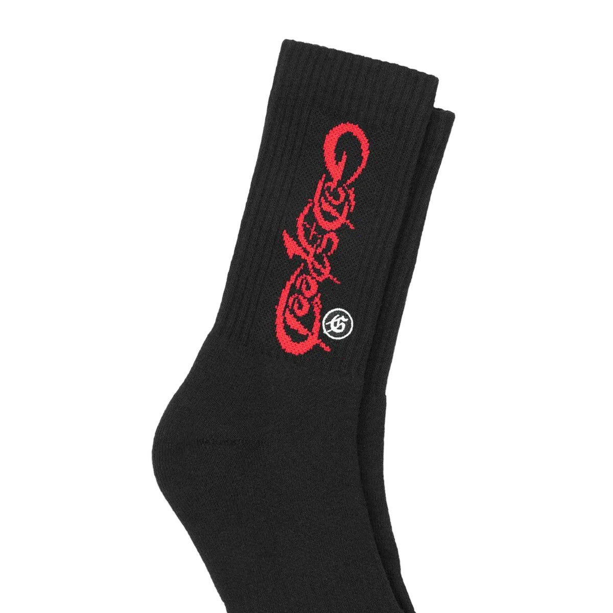 Godspeed GS New Age Logo orange sock with “Stay 10 toes down” text design
