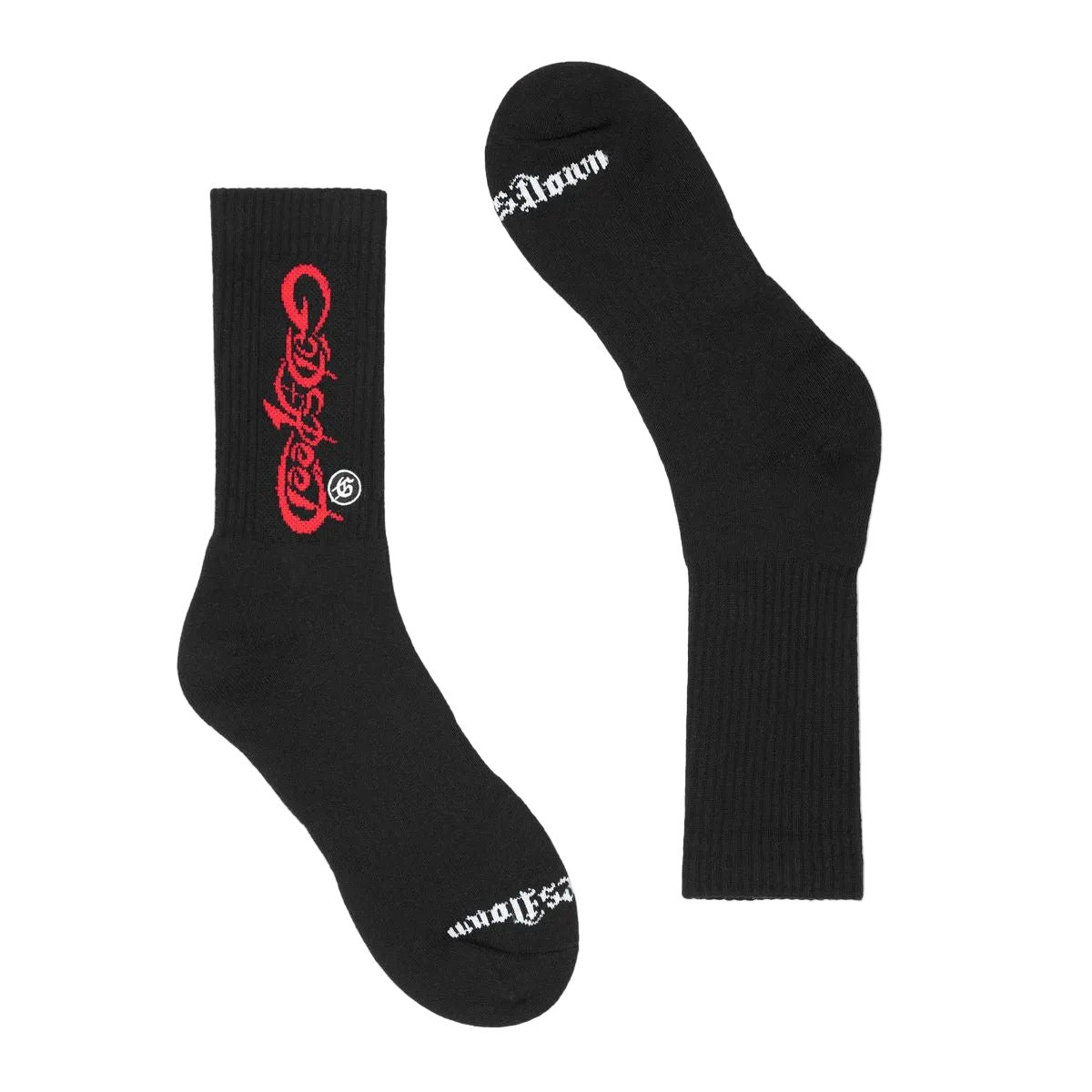 Godspeed GS New Age Logo orange sock with “Stay 10 toes down” text design