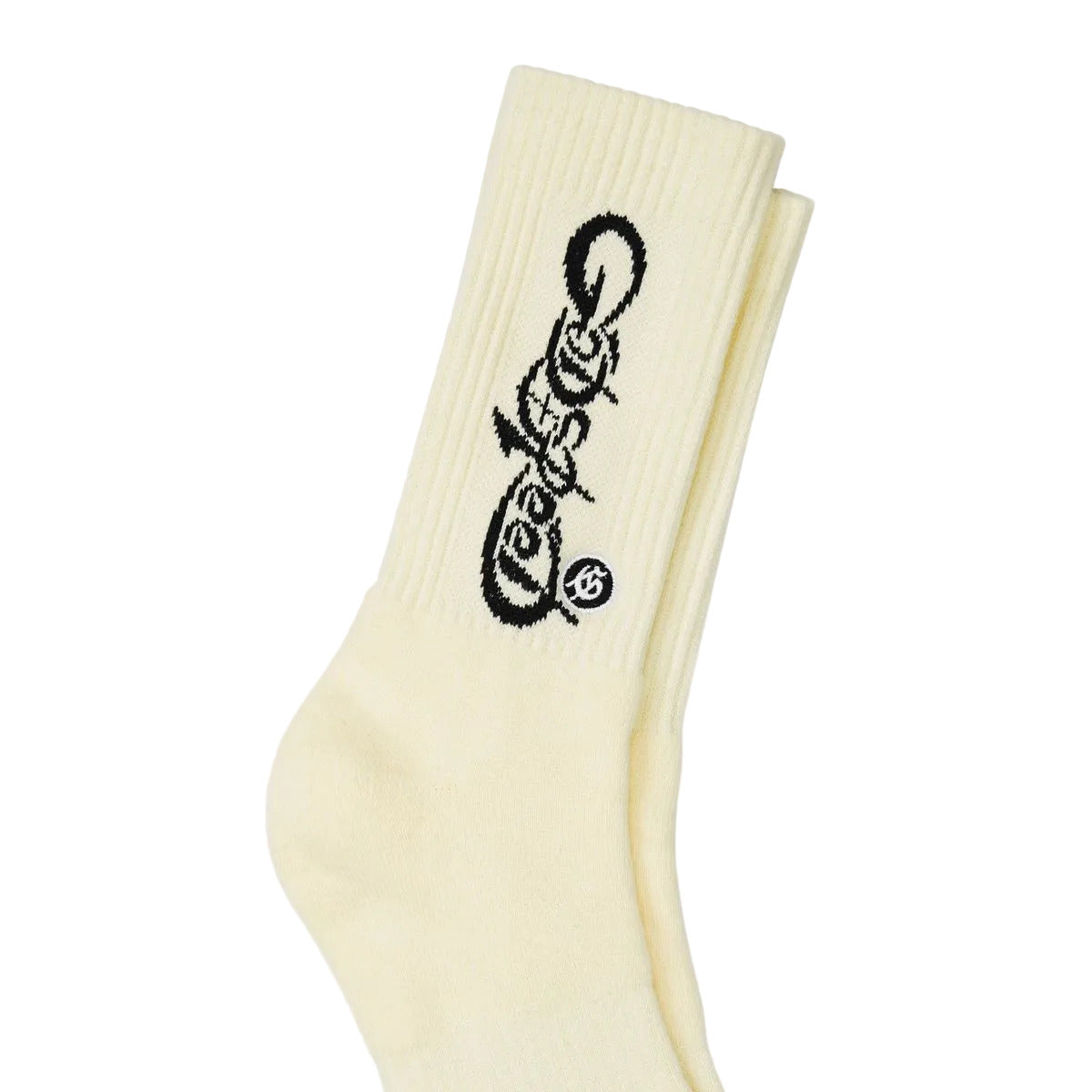 Godspeed GS New Age Logo Bone sock with “Stay 10 toes down” text design