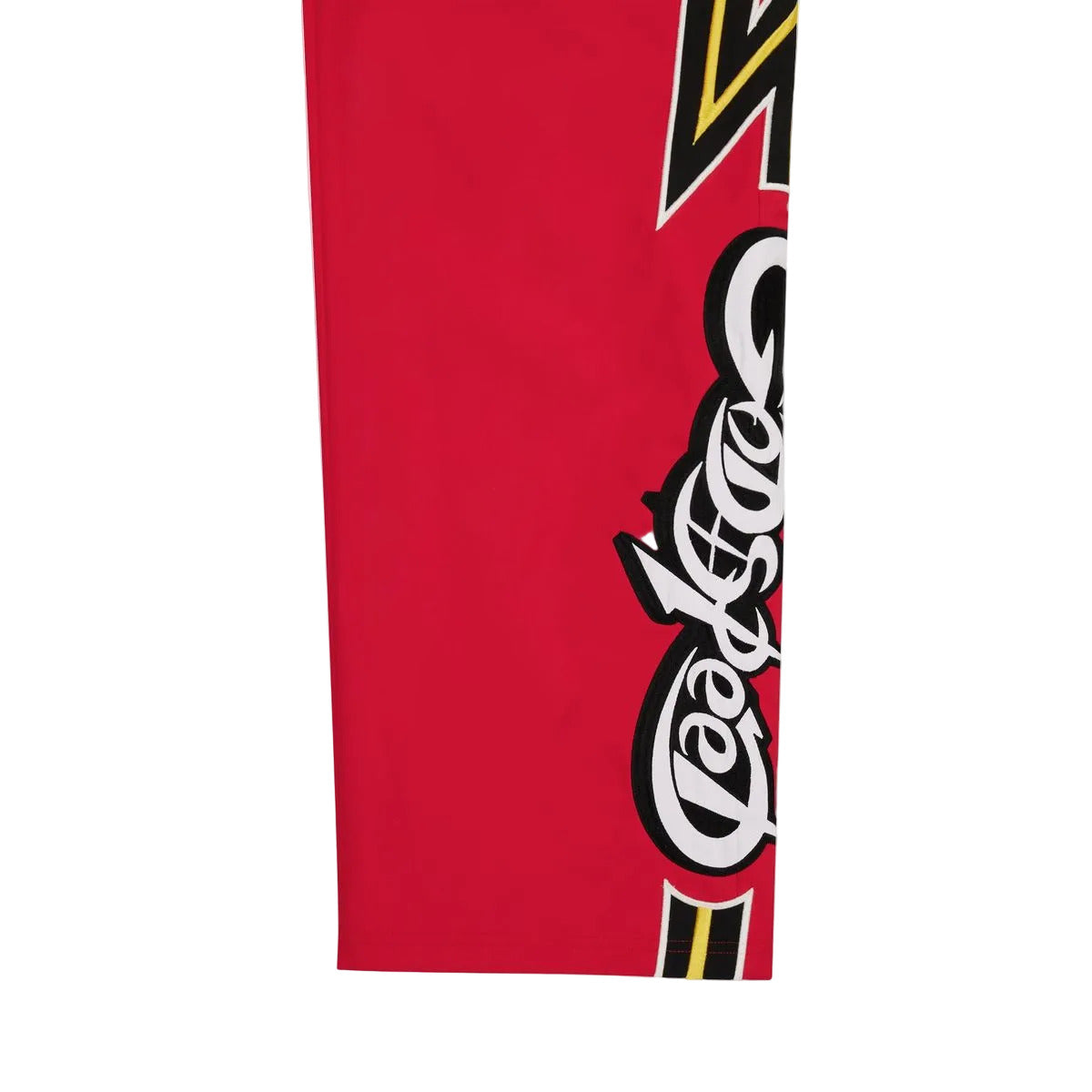 Godspeed New Age trackpants made from nylon with applique logo detailing.