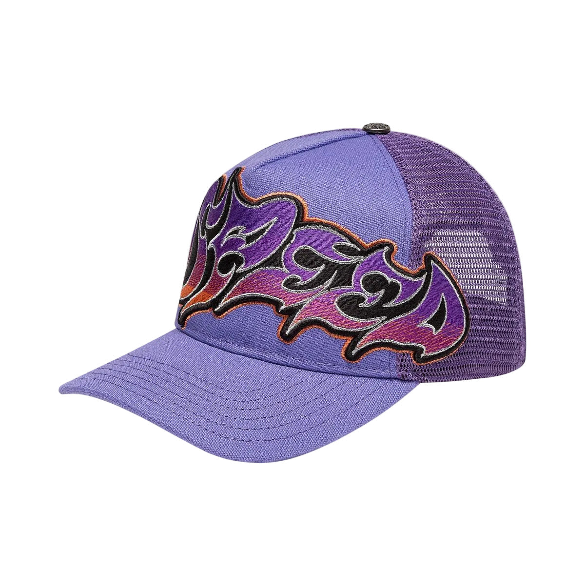 Godspeed Neo trucker hat with oversized logo, mesh back, and limited edition packaging with pin set