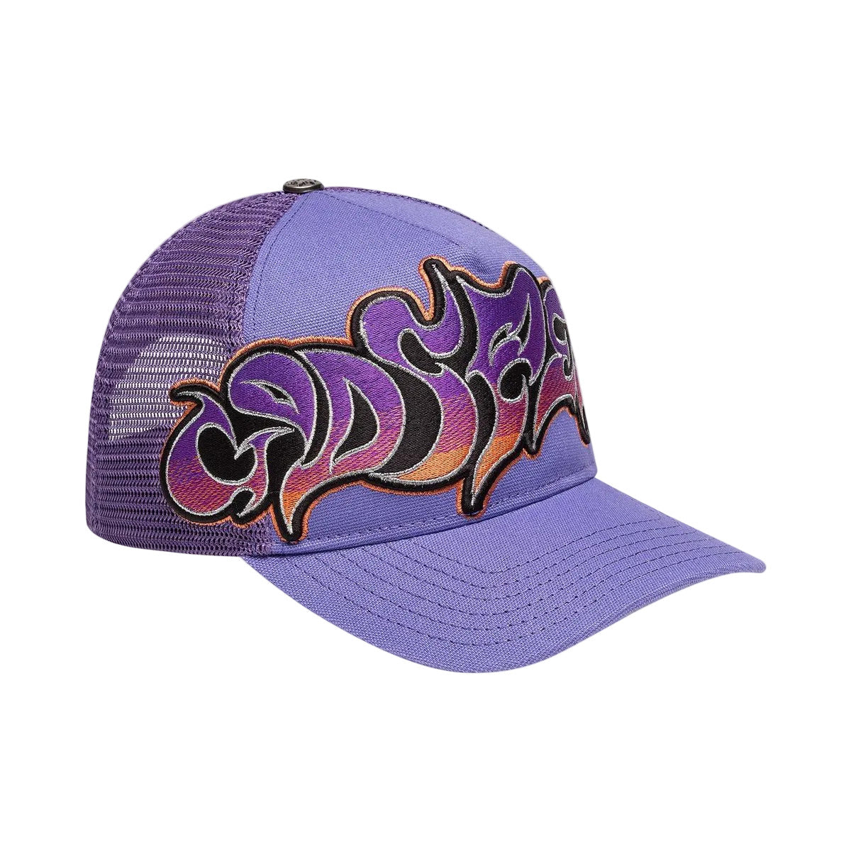 Godspeed Neo trucker hat with oversized logo, mesh back, and limited edition packaging with pin set