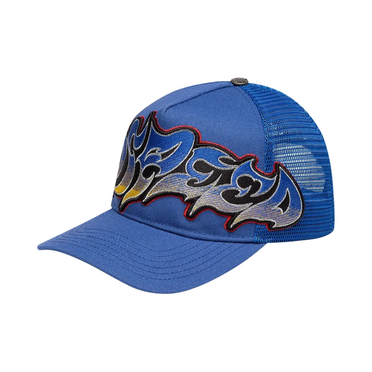 Godspeed Neo Trucker Hat featuring an oversized next-generation logo, mesh-back construction, collectible pin set, and limited-edition packaging.