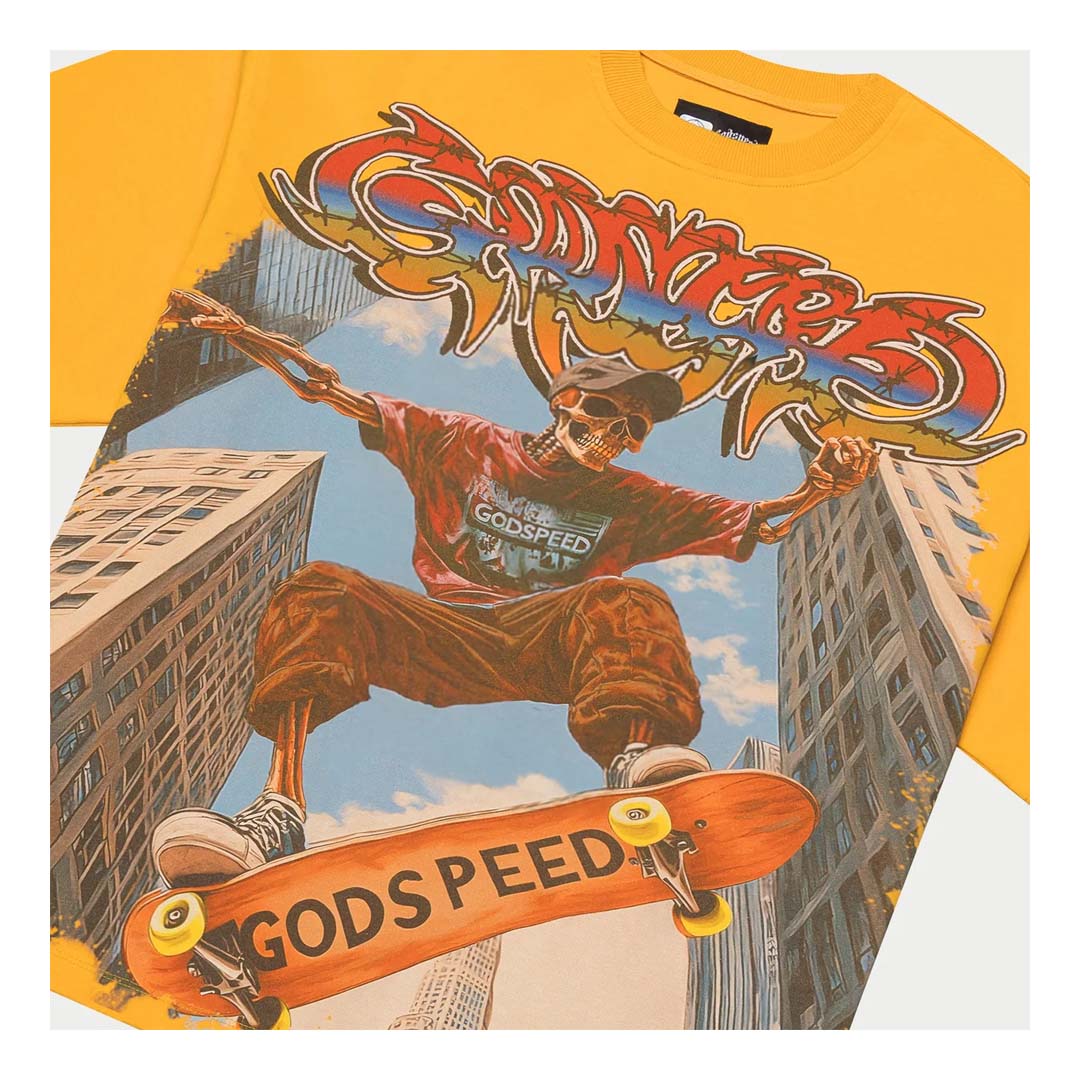 Godspeed Ollie tee in yellow.