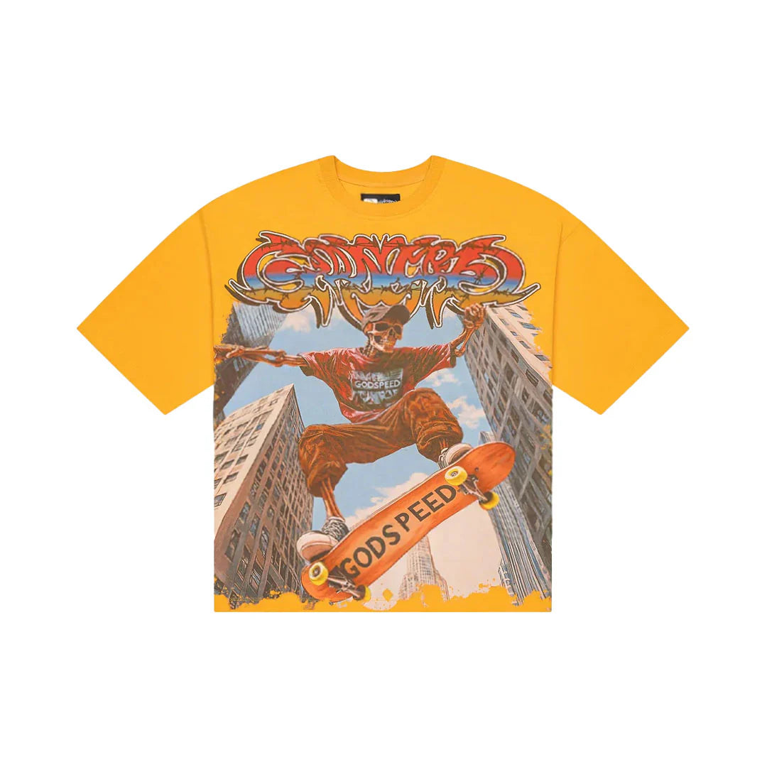 Godspeed Ollie tee in yellow.