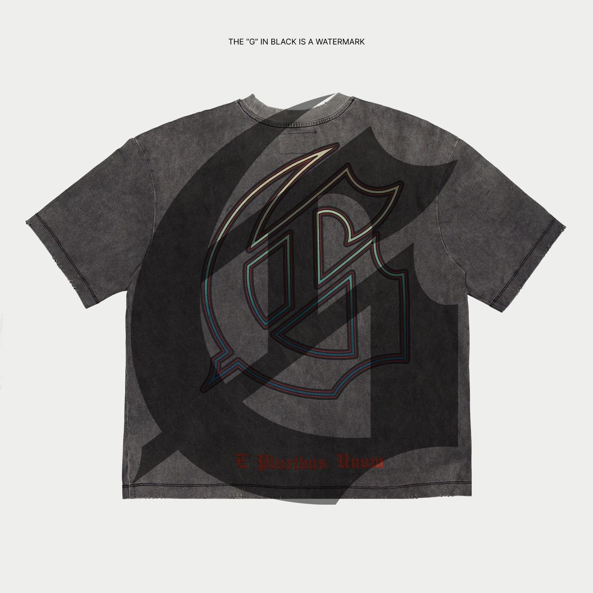 Grey washed Godspeed Pit Stop Tokyo T-shirt featuring digital art graphic, oversized fit, and numbered tag from a limited 555-piece release.