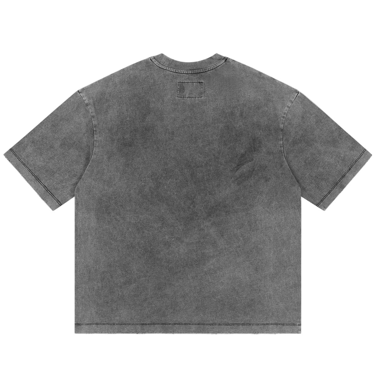 Godspeed Squadron NG T-Shirt in Grey Wash featuring the NEXTGEN Squadron design, crafted from 10oz mid-weight washed fabric with a striking art piece and stones around the crown.