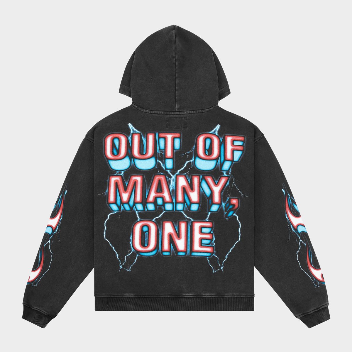 Godspeed Supreme Reign hoodie in black wash.