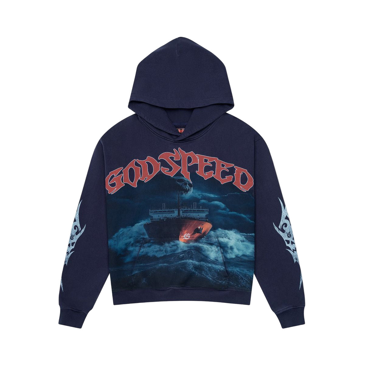Navy Godspeed Seasick Hoodie.
