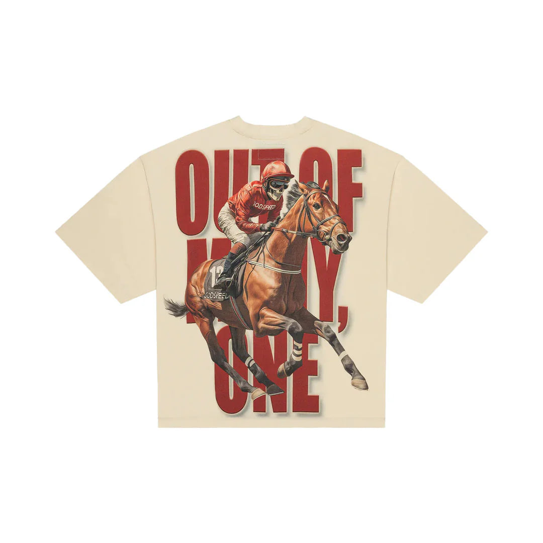 Godspeed Thoroughbred t-shirt in bone color.