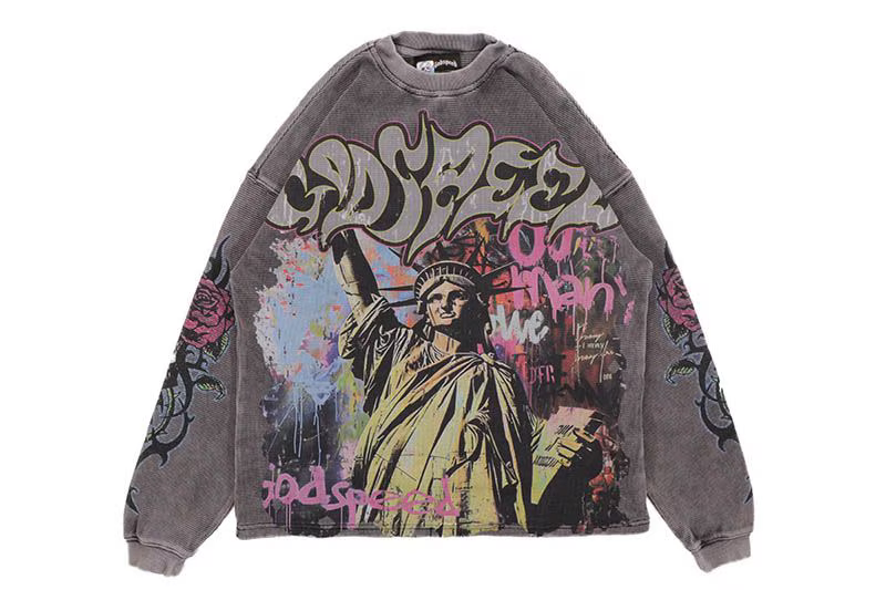 Godspeed Vandal long-sleeve thermal in grey wash.