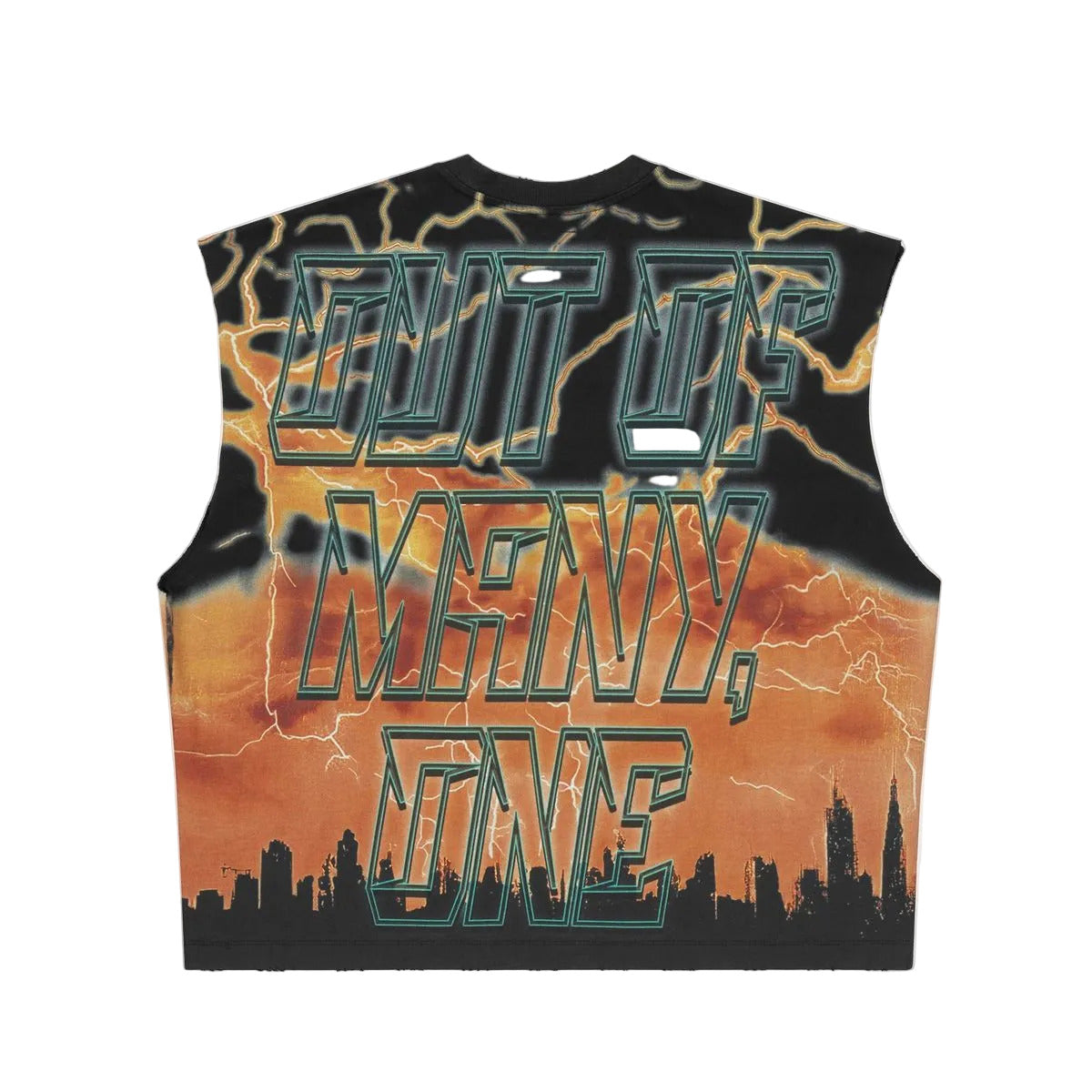 Godspeed Voltage sleeveless T-shirt featuring premium cotton fabric, structured fit, badge details, and a modern streetwear-inspired design.