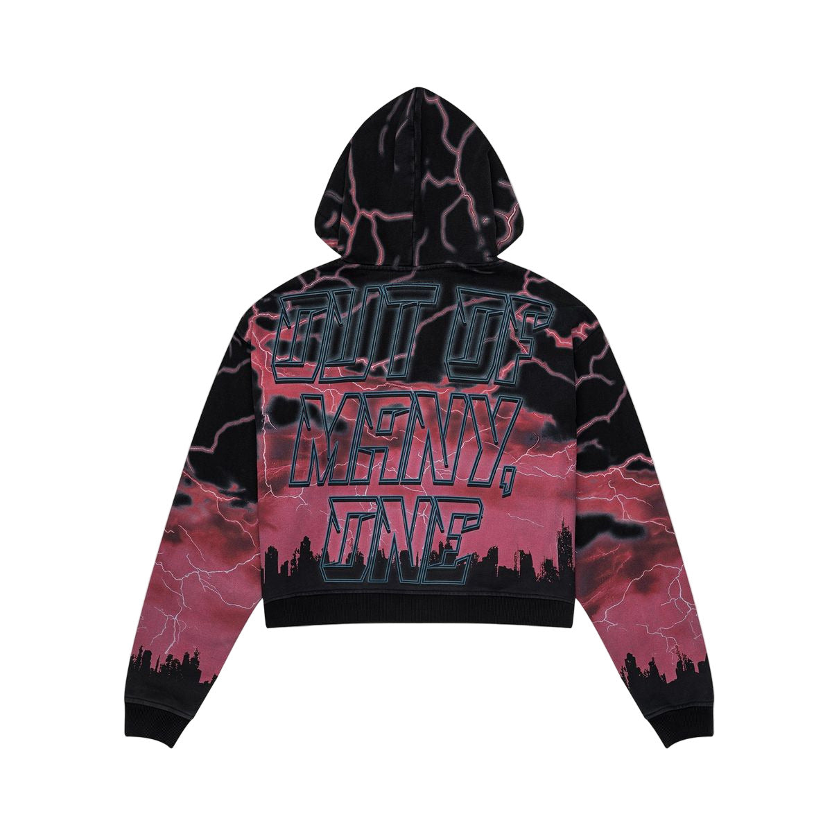 Godspeed Le Denier medium-weight washed hoodie with art piece sleeve design and GS logo on the back, limited to 444 units