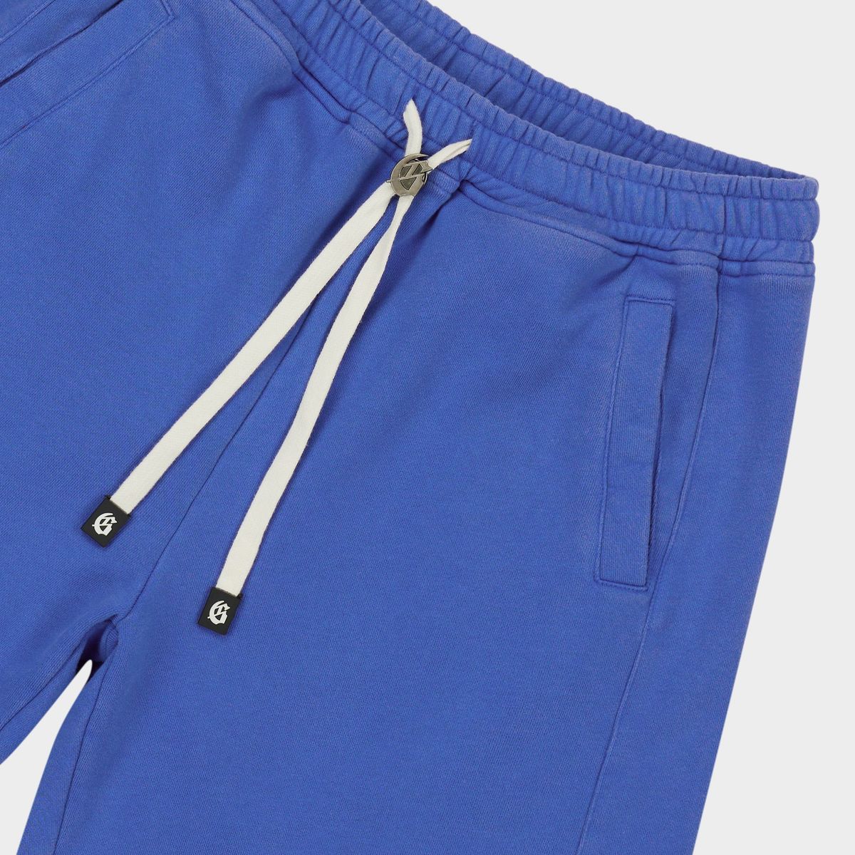 Godspeed VITAL Blue French Terry sweatshorts made from heavyweight 500 GSM fabric with a stealth embroidered logo.