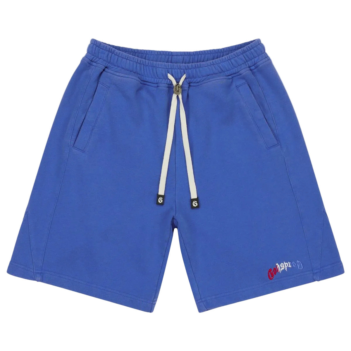 Godspeed VITAL Blue French Terry sweatshorts made from heavyweight 500 GSM fabric with a stealth embroidered logo.