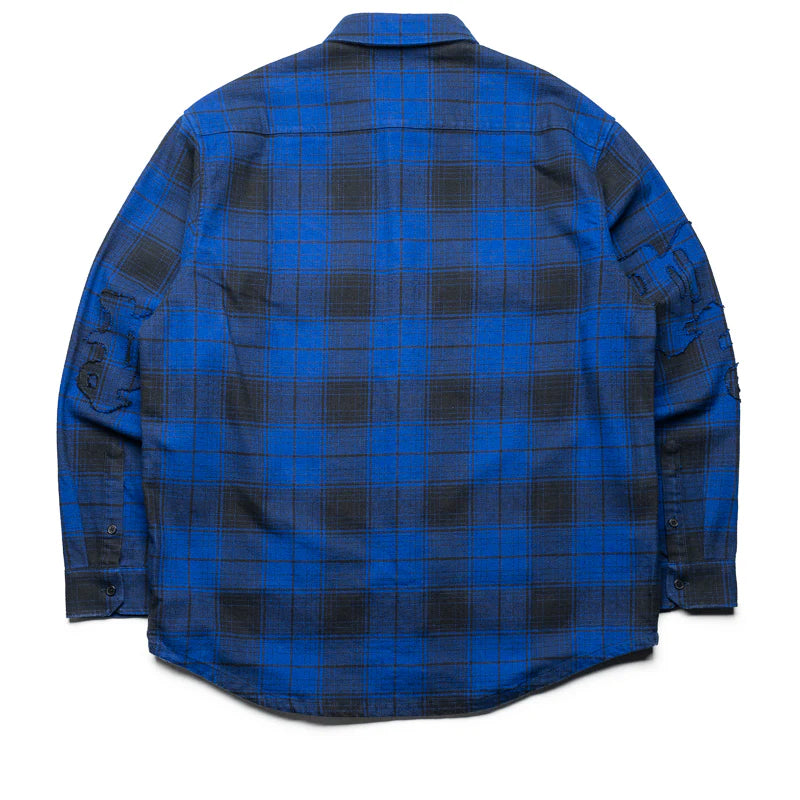 Gothic P Flannel Shirt (Black/Blue) 2