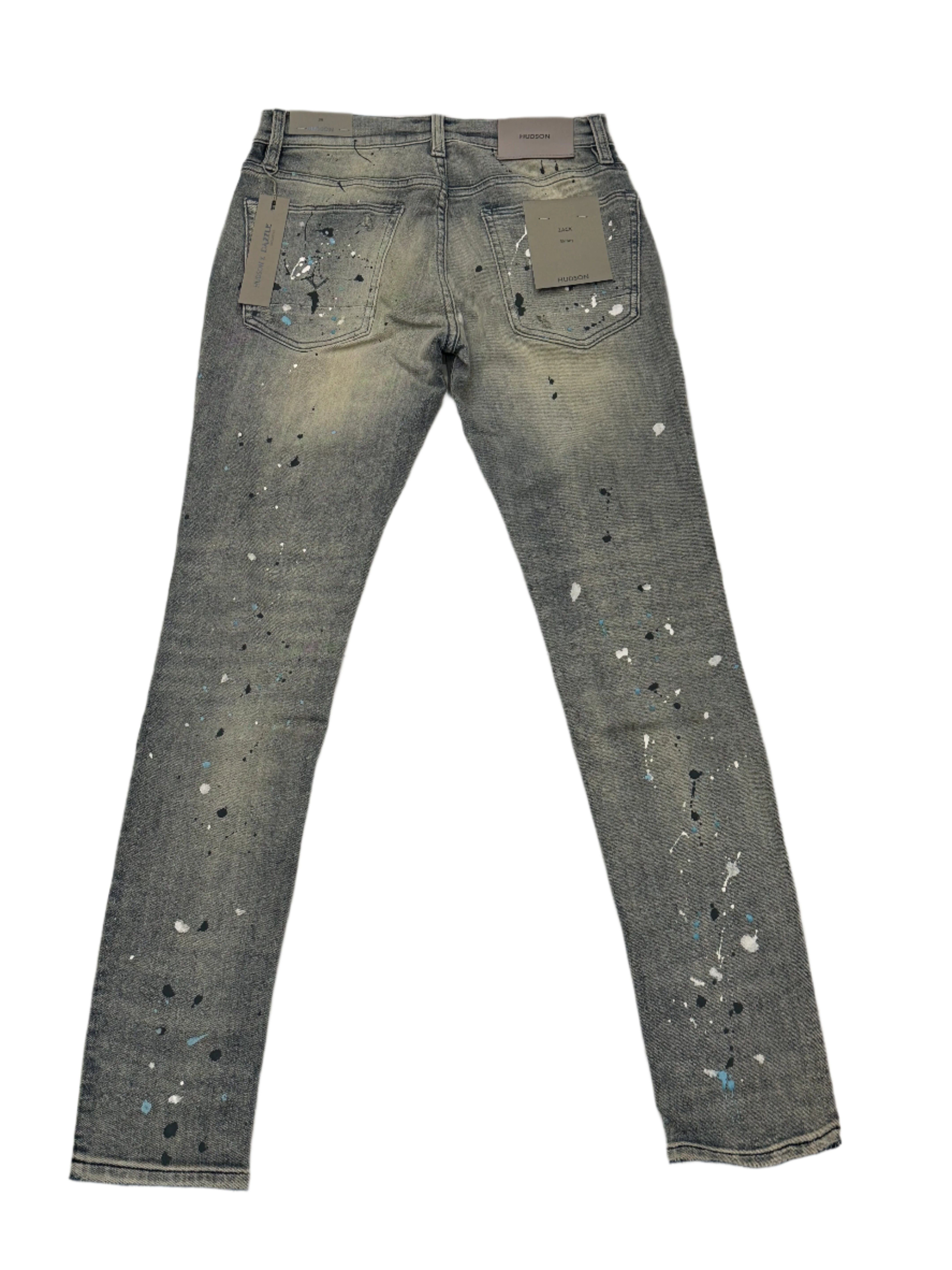 Dazzle Premium X Hudson Zack Skinny Jeans in Deserted wash featuring a skinny fit, stretch denim fabric, and signature Hudson detailing.