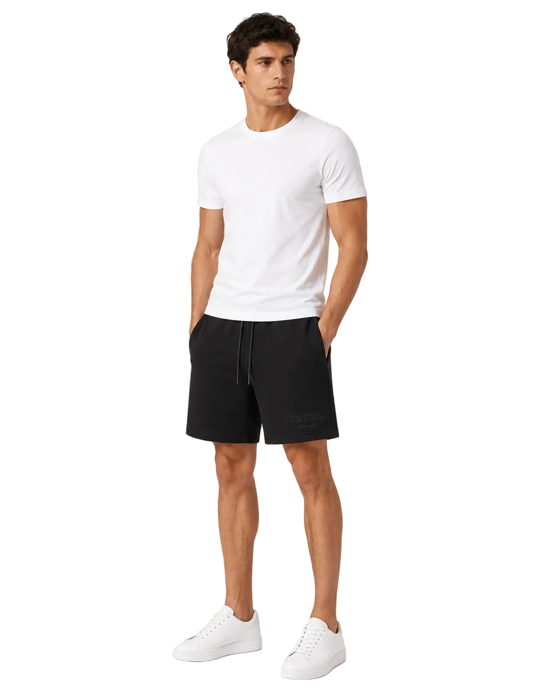 Black Iceberg sweatshorts for men