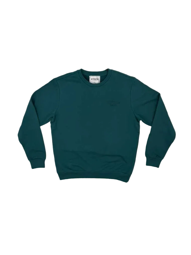 Refresh your wardrobe with the Embroidered Logo Sweatshirt (Teal) — a premium blend of comfort, color, and minimalist designer detail