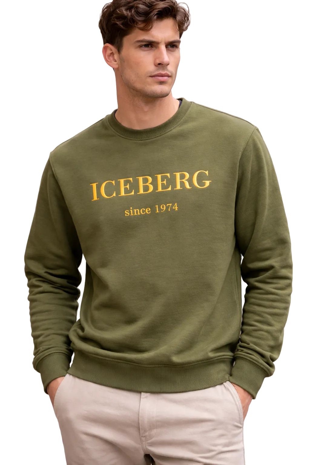 Introduce bold modern style to your wardrobe with the Iceberg 5C Sweatshirt (Olive) — a premium streetwear staple designed for comfort, durability, and elevated everyday fashion