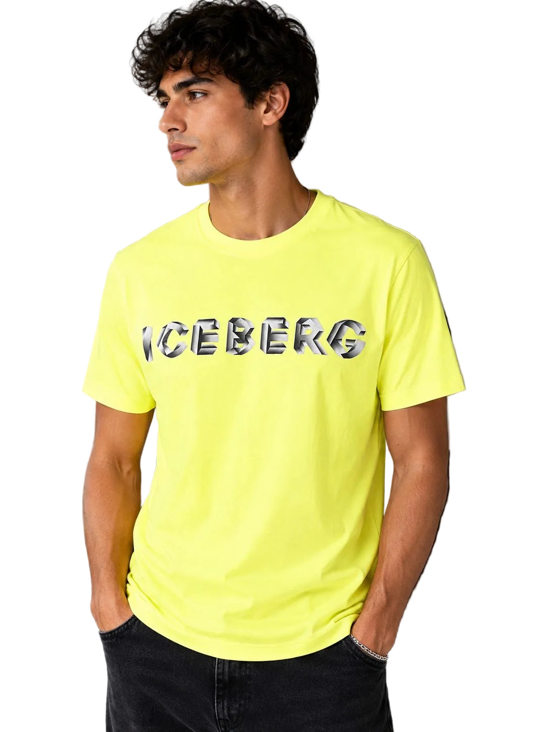 Premium green ICEBERG X DAZZLE 5D t-shirt with bold graphic streetwear design and modern casual fashion styling
