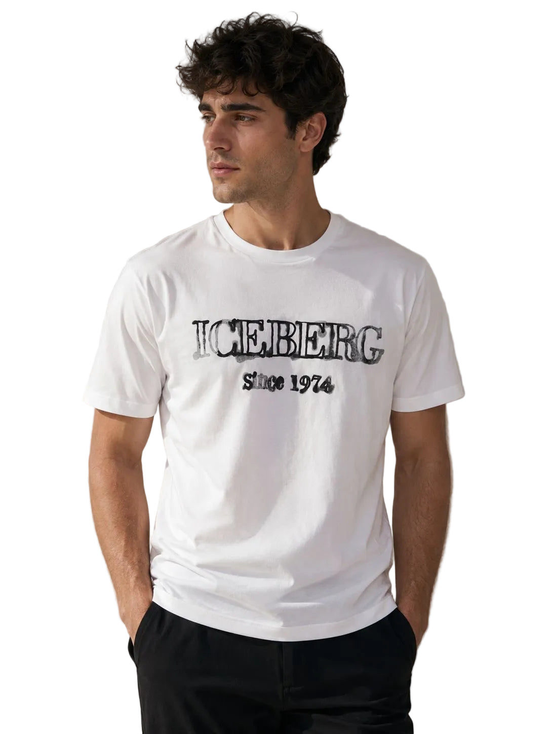 Iceberg 5D T-Shirt in white color modern streetwear apparel