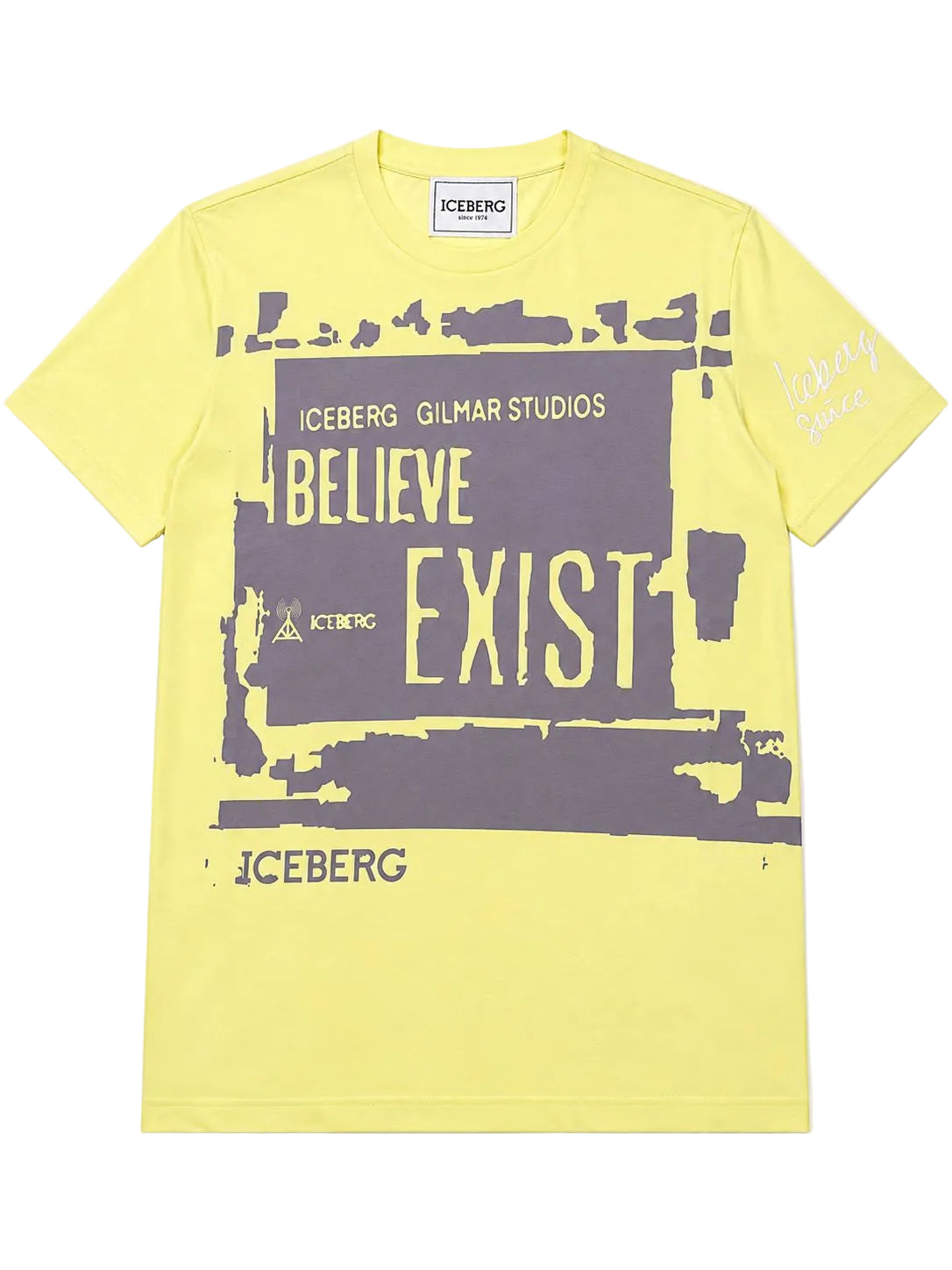 ICEBERG X DAZZLE PREMIUM green graphic t-shirt with modern streetwear fashion and bold designer-inspired casual style