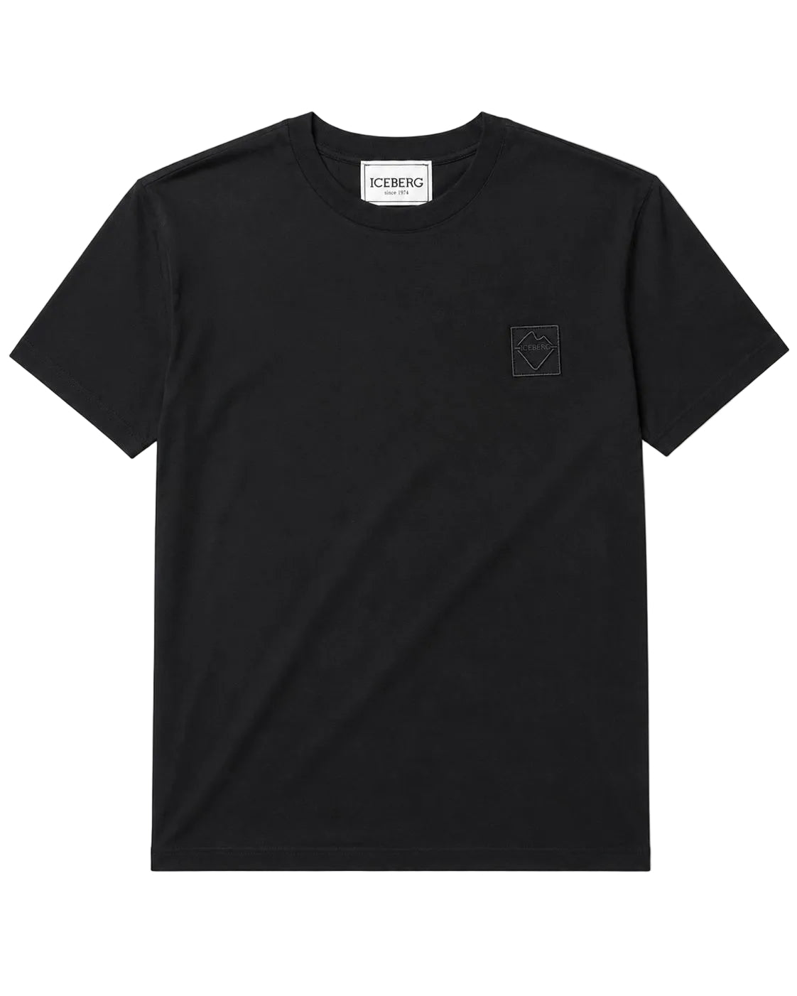 Trendy black cotton t-shirt with modern 5D artwork