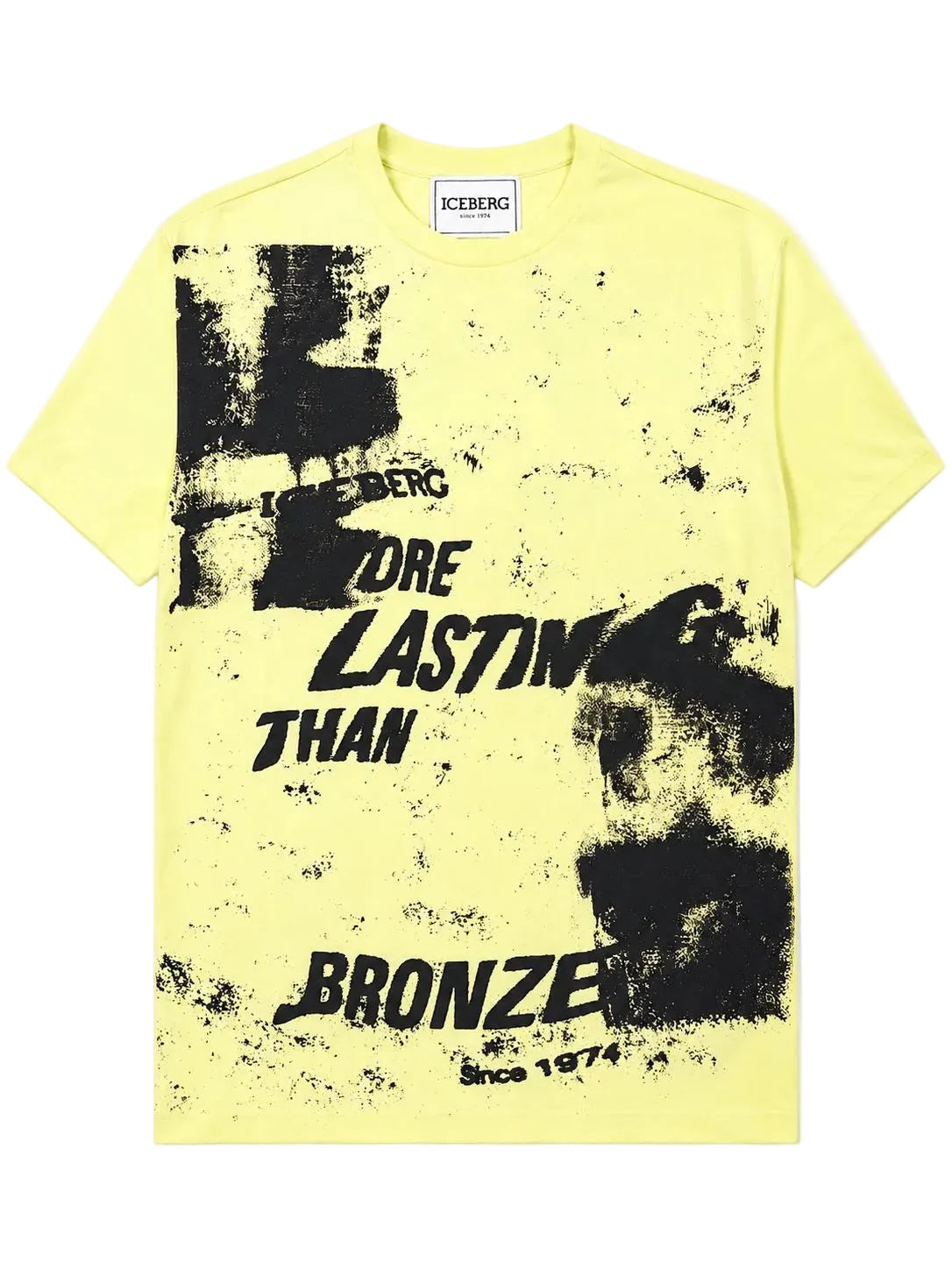 Green ICEBERG X DAZZLE PREMIUM 5D graphic t-shirt with luxury streetwear style and modern designer-inspired fashion for men