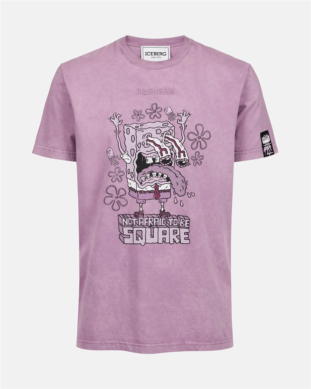 Sponge Bob Print T-Shirt (Raspberry)