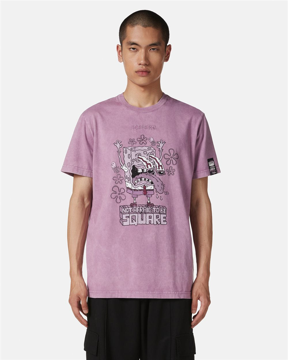 Sponge Bob Print T-Shirt (Raspberry)