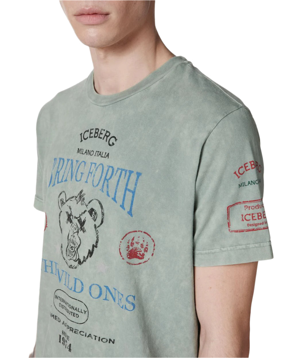 Maxi Bear Print T-Shirt (Grey)