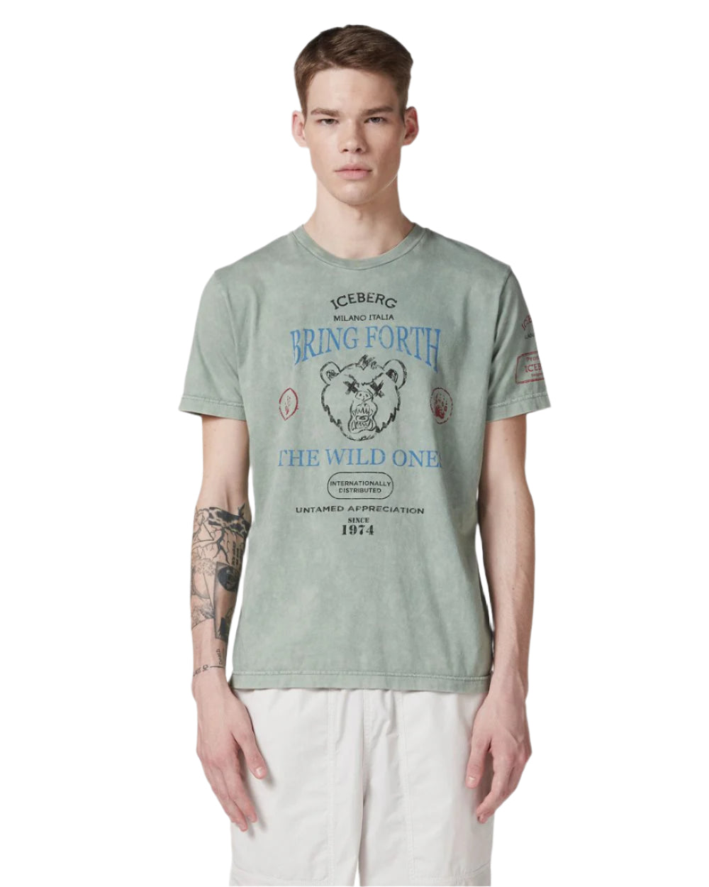 Maxi Bear Print T-Shirt (Grey)