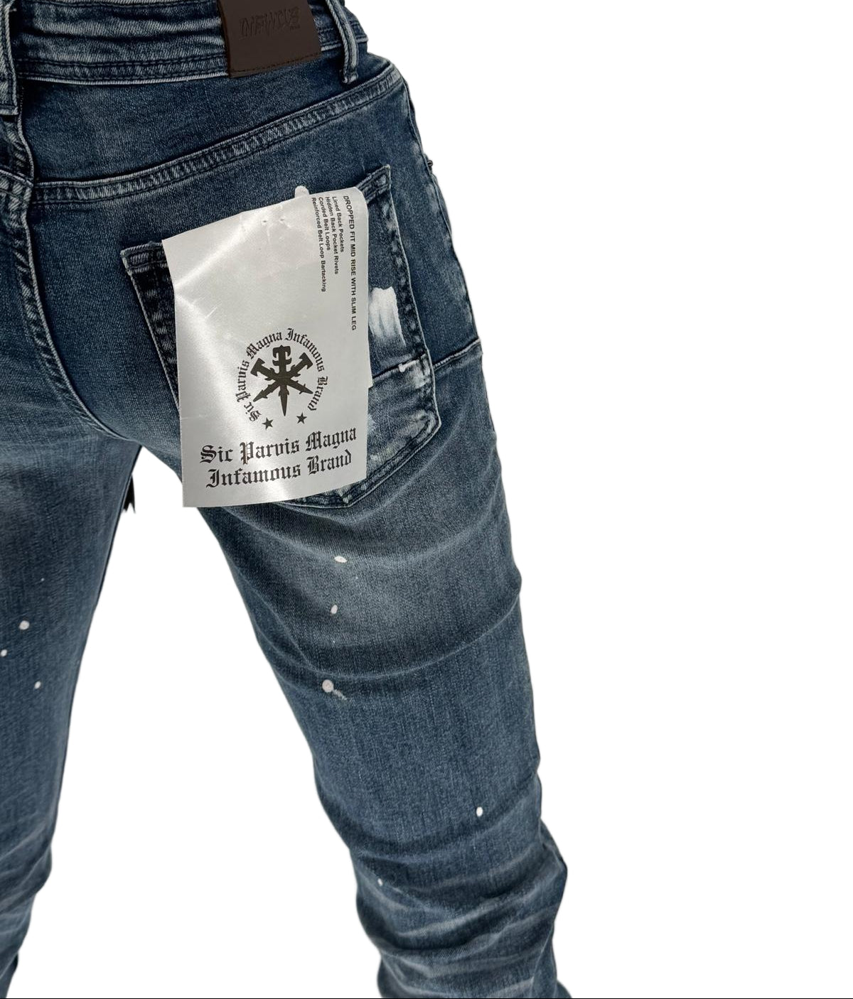 Upgrade your streetwear game with the Infamous Skinny Straight Jeans in Med Blue, crafted for those who live by style and confidence. These jeans blend a sleek modern skinny fit with the comfort of a straight-cut design, creating the perfect balance between edge and versatility.