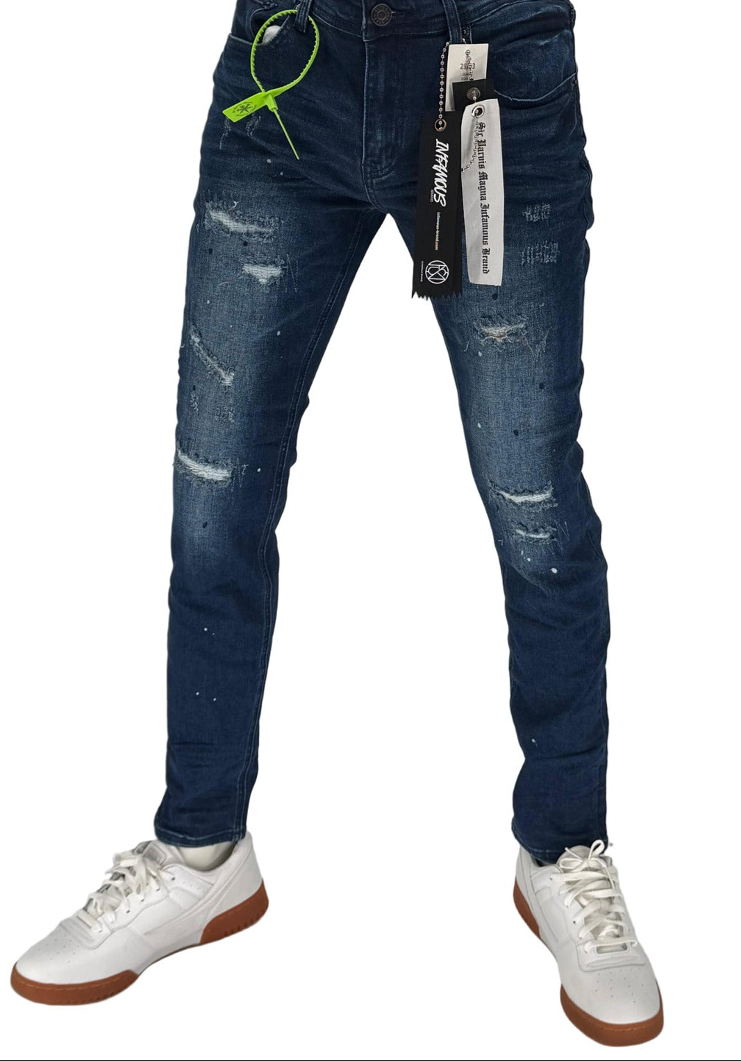 Upgrade your denim essentials with the Infamous Skinny Straight Jeans in Dark Blue – where classic style meets modern fit. These jeans feature a tailored skinny-straight leg that delivers a clean, streamlined silhouette without sacrificing comfort. The deep dark blue wash provides a timeless, versatile look that pairs effortlessly with both casual and elevated outfits.