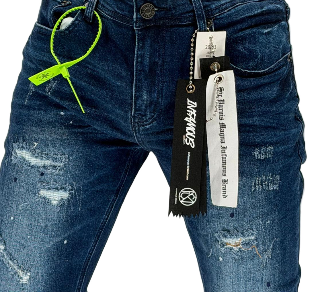 Upgrade your denim essentials with the Infamous Skinny Straight Jeans in Dark Blue – where classic style meets modern fit. These jeans feature a tailored skinny-straight leg that delivers a clean, streamlined silhouette without sacrificing comfort. The deep dark blue wash provides a timeless, versatile look that pairs effortlessly with both casual and elevated outfits.